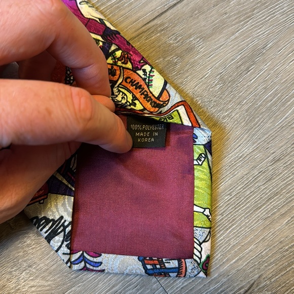 Vintage Baseball Necktie / 1992 / UGO MODENA - Picture 6 of 6